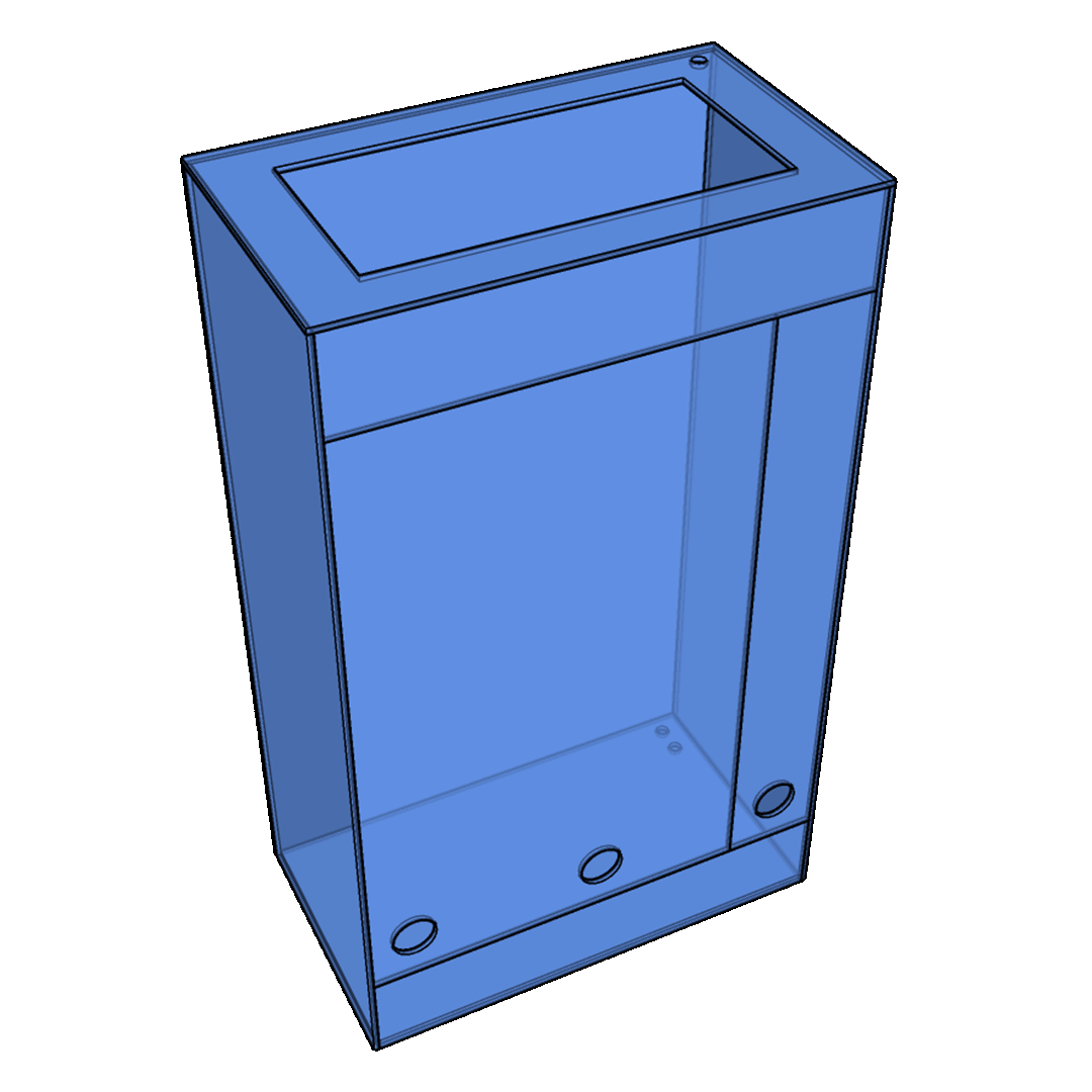 Projekt gabloty pionowego terrarium dla pytona królewskiego do dużego domu jednorodzinnego.