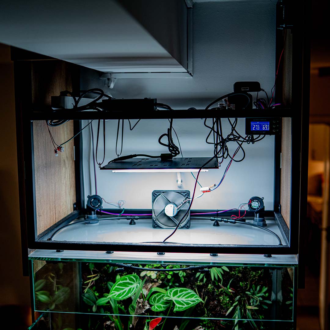 Wentylacja komory oświetlenia jest równie istotna jak wymiana powietrza w samym terrarium.
